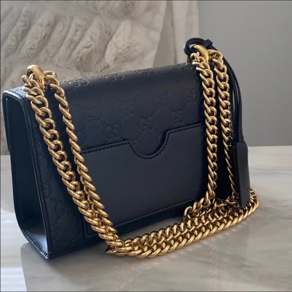 Gucci Padlock Small Signature Shoulder Bag (Black) - Picture 3 of 11